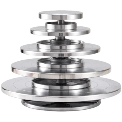 DecorBites™ Aluminum Alloy Turntable for Clay Sculpture Platform Pottery Wheel Rotation