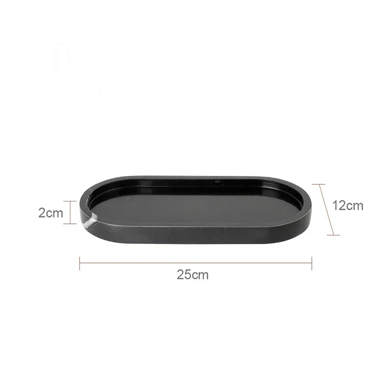 DecorBites™ Calacatta Marble Vanity Tray for Perfume Candles Jewelry Luxury Home Decor