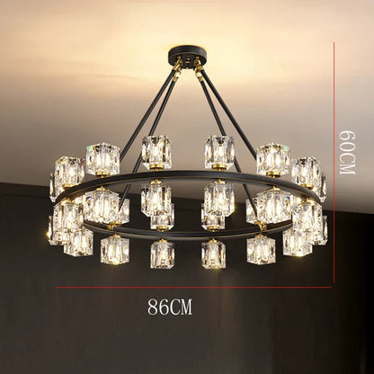 DecorBites™ Crystal Chandelier for Living and Dining Room Lighting