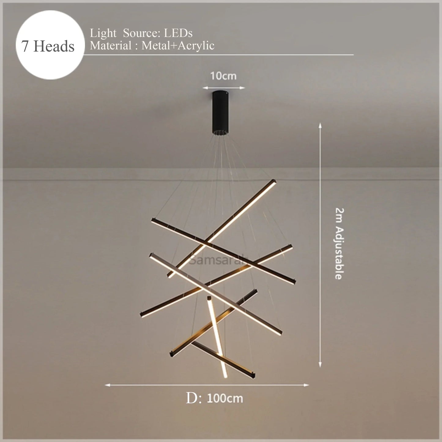 DecorBites™ LED Nordic Chandelier: Modern Pendant Light for Living, Dining, and Bedroom