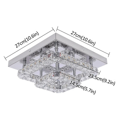 DecorBites™ Crystal LED Flush Mount Ceiling Light for Kitchen Hallway - Modern Chandelier Fixture