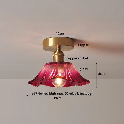 DecorBites™ Clear Glass LED Ceiling Light, Modern Nordic Bedroom Decor Ceiling Lamp