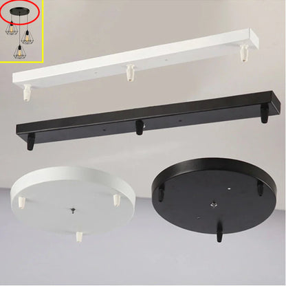 DecorBites™ Ceiling-Mounted Base Canopy Plate Chandelier Pendant Light 3 Heads Lighting