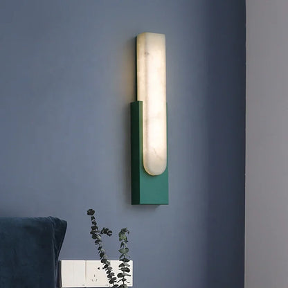 DecorBites™ Grey Metal LED Marble Wall Sconce Lamp for Nordic Modern Bedroom