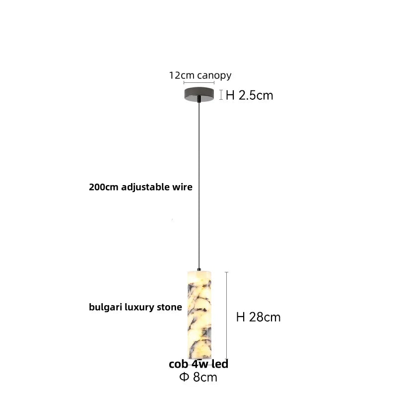 DecorBites™ Copper Yellow LED Pendant Light Fixture for Dining Room and Kitchen