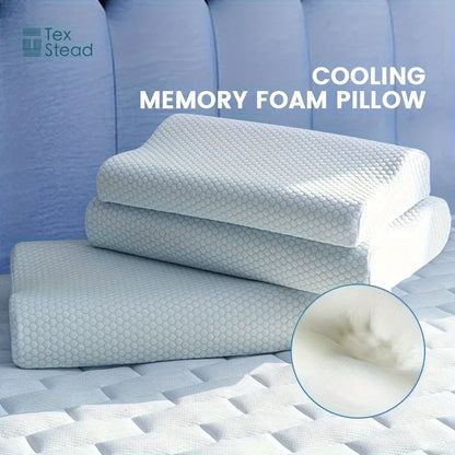 DecorBites™ Cooling Memory Foam Contour Pillow for Cervical Support