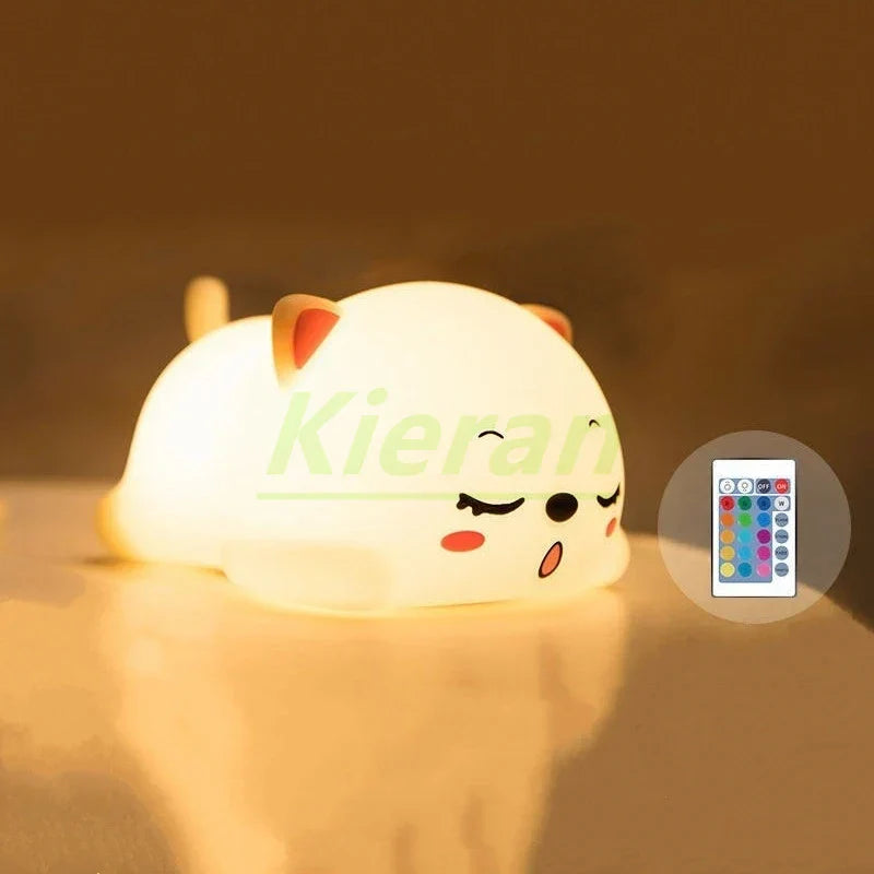 DecorBites™ Cat Silicone LED Night Light with Remote Control