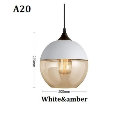 DecorBites™ Black Glass Pendant Light Fixture for Modern Indoor Decor and Dining Room