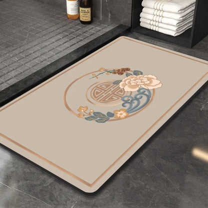 DecorBites™ Chinese Style Diatom Mud Entry Door Mat - Super Absorbent & Anti-Slip