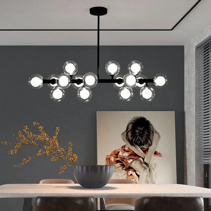 DecorBites™ Glass Ball LED Chandelier Modern Pendant Light for Home Decor