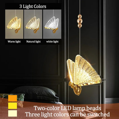 DecorBites™ Butterfly Led Pendant Lights for Bedside Living Dining Room Kitchen
