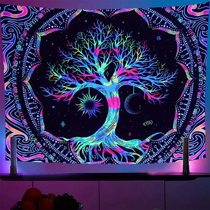 DecorBites™ Galaxy Tree of Life Tapestry for Aesthetic Bedroom Decor