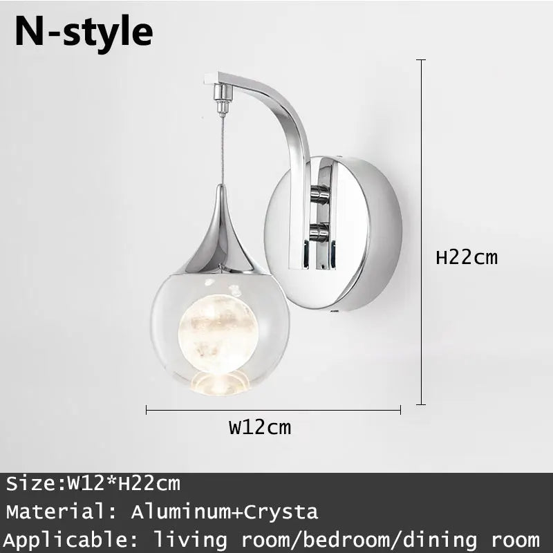 DecorBites™ Crystal LED Wall Sconce for Elegant Home Décor