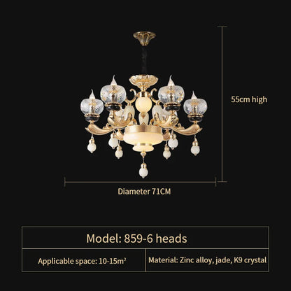 DecorBites™ Luxe Crystal Chandelier for Bedroom, Living Room, and Dining Room