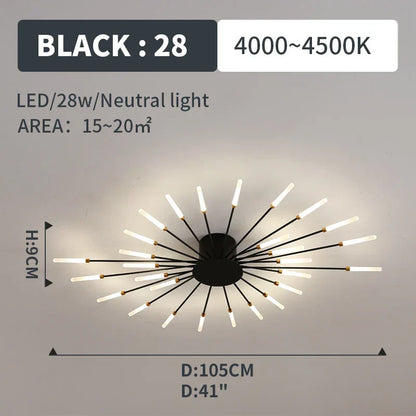 DecorBites™ LED Fireworks Pendant Lamps - Modern Living Room Bedroom Chandelier Lighting