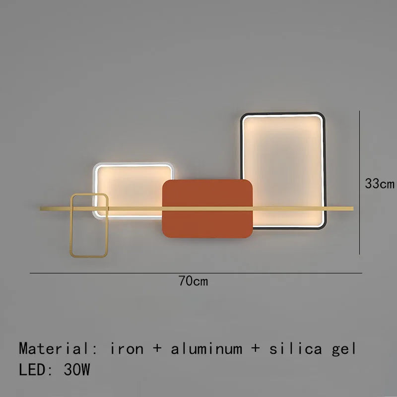 DecorBites™ Art Deco LED Wall Lamp 70/120cm Metal Sconce for Bedroom Parlor Hotel