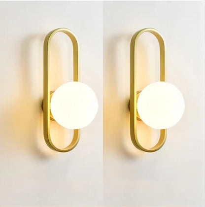 DecorBites™ LED Glass Wall Sconce Lamp for Bedroom Living Room Staircase