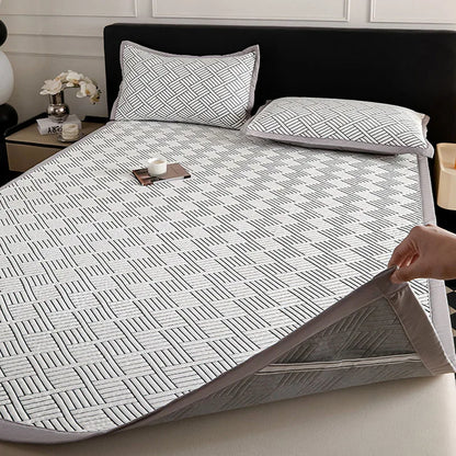 DecorBites™ Cooling Ice Bean Mesh Embroidered Maternal Child Grade Soft Mattress