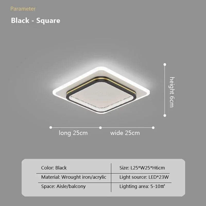 DecorBites™ Crystal Ceiling Lights: Modern LED Indoor Lighting Fixtures for Home Entrance