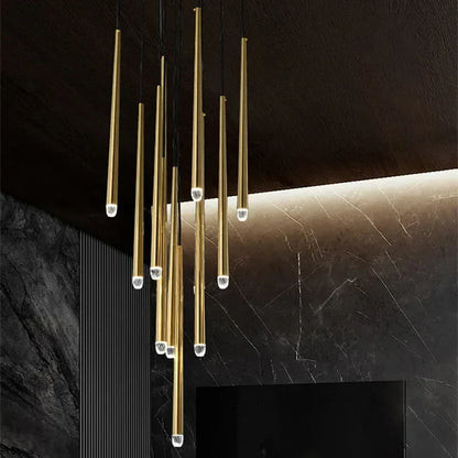 DecorBites™ LED Chandelier: Modern, Dimmable Ceiling Light for Living Room, Kitchen, Staircase