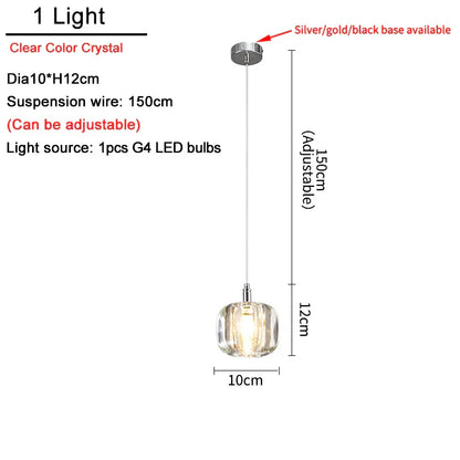 DecorBites™ Crystal LED Ceiling Chandelier for Living Room, Bedroom, Dining, and Kitchen