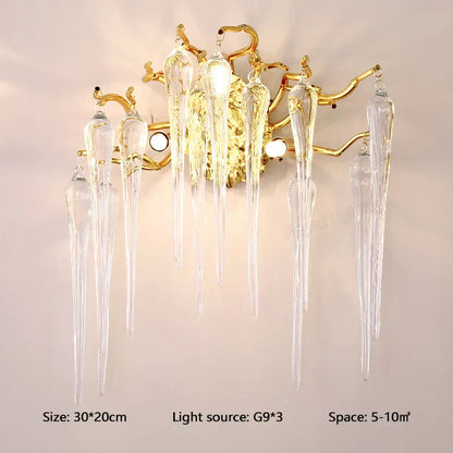 DecorBites™ Crystal LED Wall Light Sconces for Living Room Bedroom, Modern Interior Wall Lamp