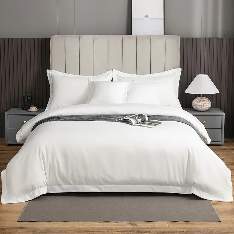 DecorBites™ Brushed Hotel Style Bedding Sets - Solid Color Duvet Set, Skin Friendly, Single Double