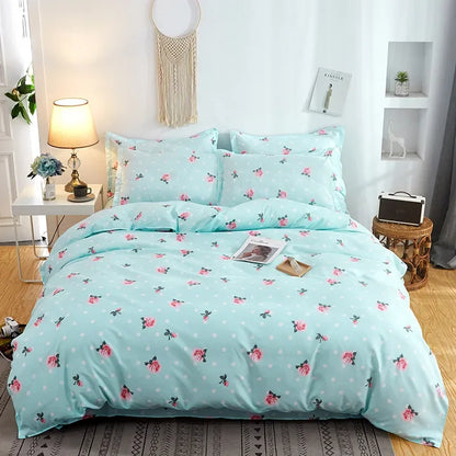 DecorBites™ Cartoon Print Bedding Set - Queen/King Size Duvet Cover, Sheets, Pillowcases
