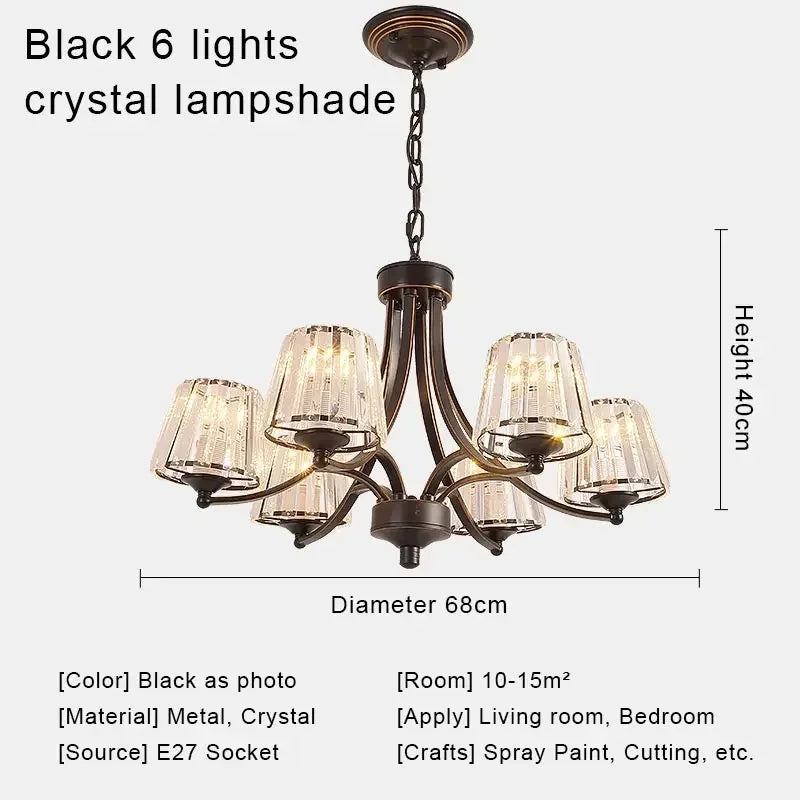 DecorBites™ Crystal Chandelier Ceiling Lights for Modern Living Spaces