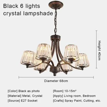 DecorBites™ Crystal Chandelier Ceiling Lights for Modern Living Spaces