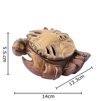 DecorBites™ Crab Ceramic Incense Burner Aromatherapy Tray Room Diffuser Censer Ash Plate
