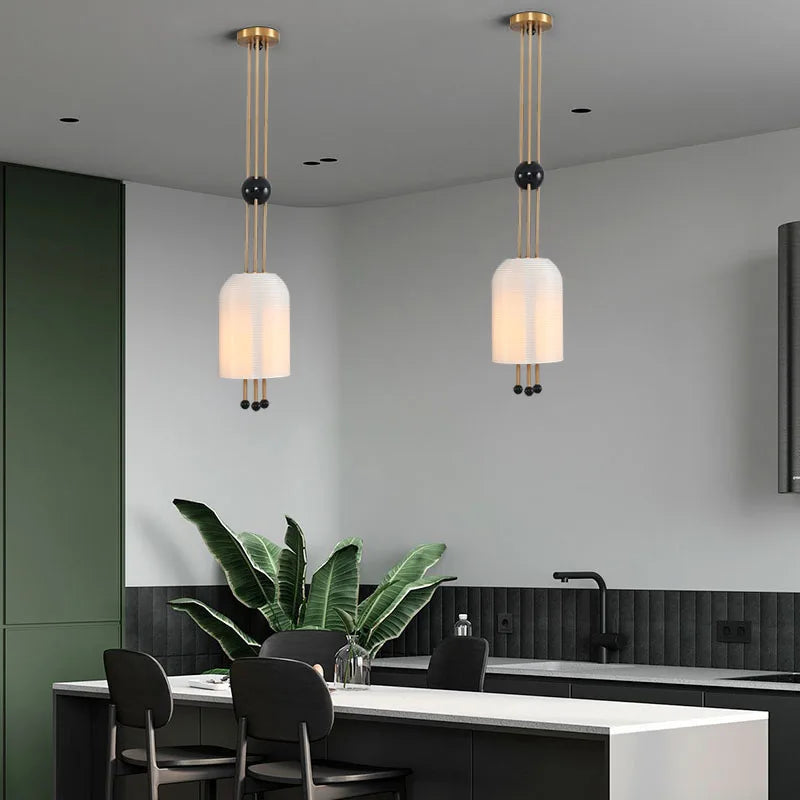 DecorBites™ Glass LED Chandelier: Elegant Ceiling Light for Home Decor and Ambiance