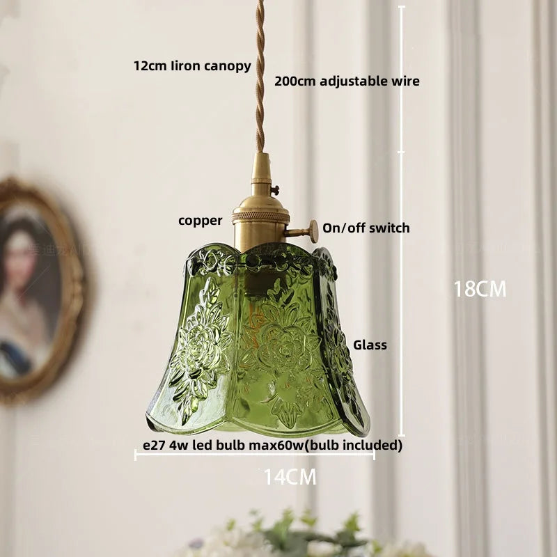 DecorBites™ LED Glass Pendant Light - Modern Nordic Kitchen Bedside Hallway Hanging Lamp