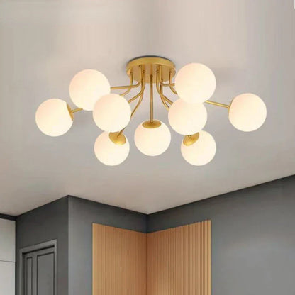 DecorBites™ Glass Ball Ceiling Chandelier Pendant Lamp for Modern Living Bedroom