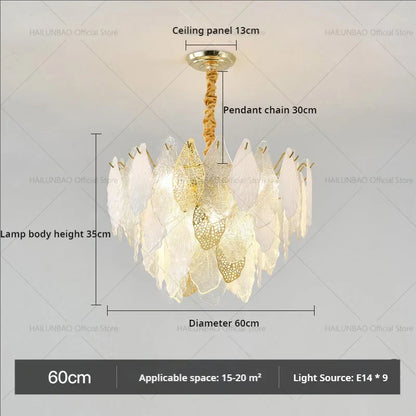 DecorBites™ French Crystal Chandelier for Elegant Living Room, Bedroom, or Restaurant