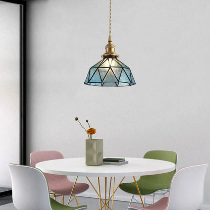 DecorBites™ Blue Glass LED Pendant Light - Nordic Modern Hang Lamp