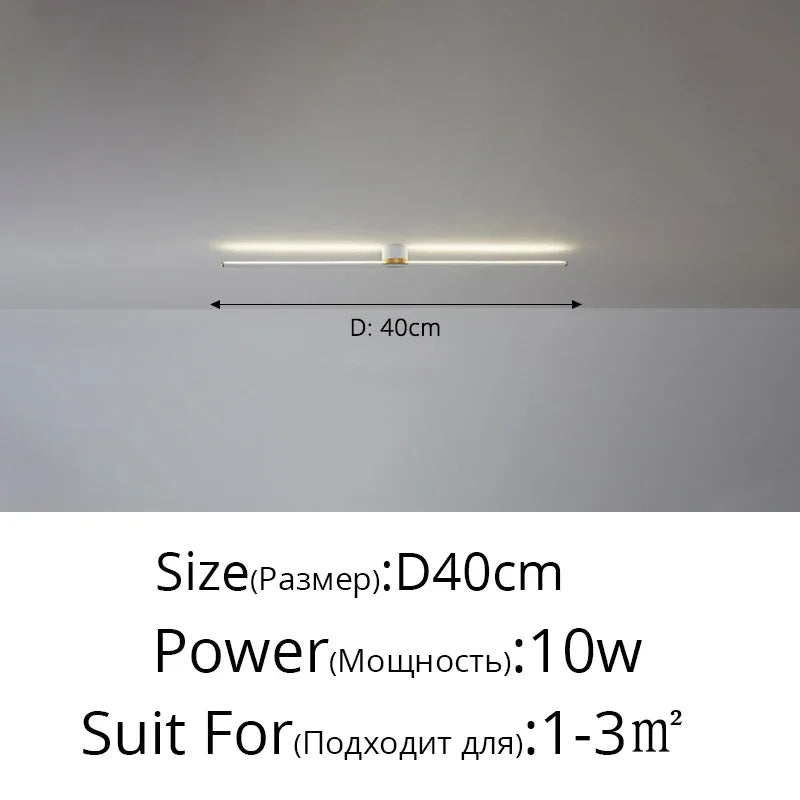 DecorBites™ LED Strip Ceiling Light: Sleek Modern Design for Home Lighting Ambiance