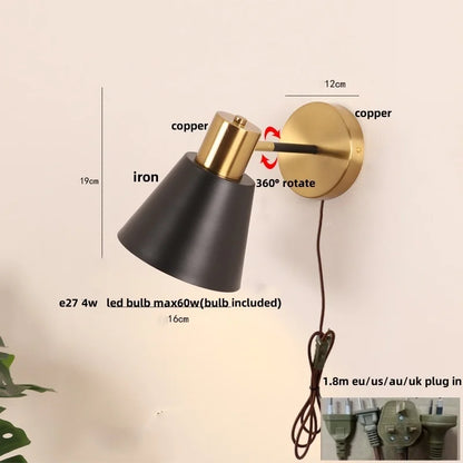 DecorBites™ Black Iron LED Wall Sconce Modern Vanity Light Bar Bedroom Stair Hallway