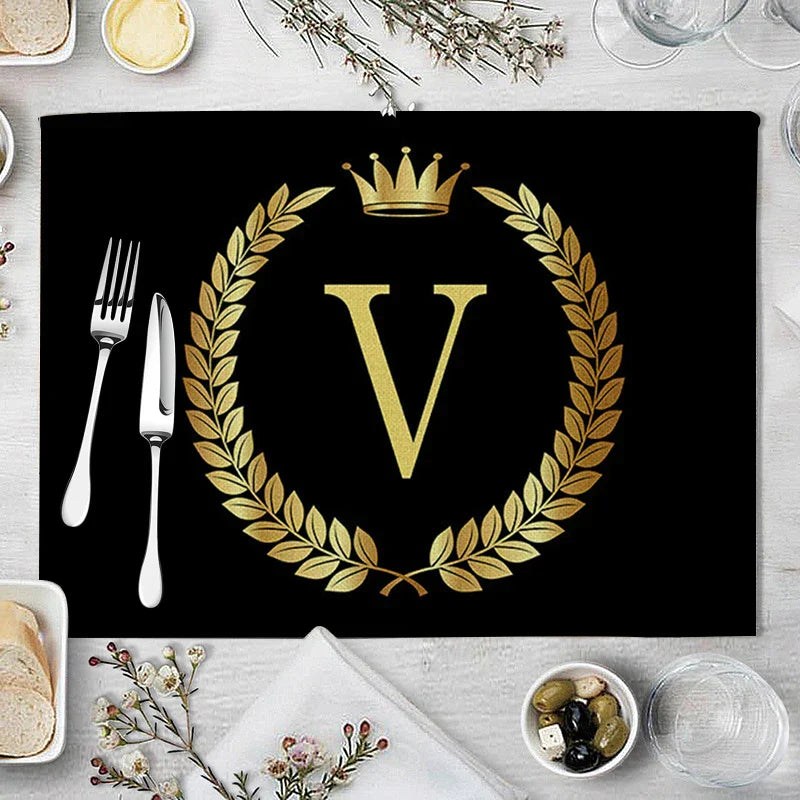 DecorBites™ Kitchen Table Mats Set of 4, 42*32cm, Cotton Linen Coasters for Dining Home Decor