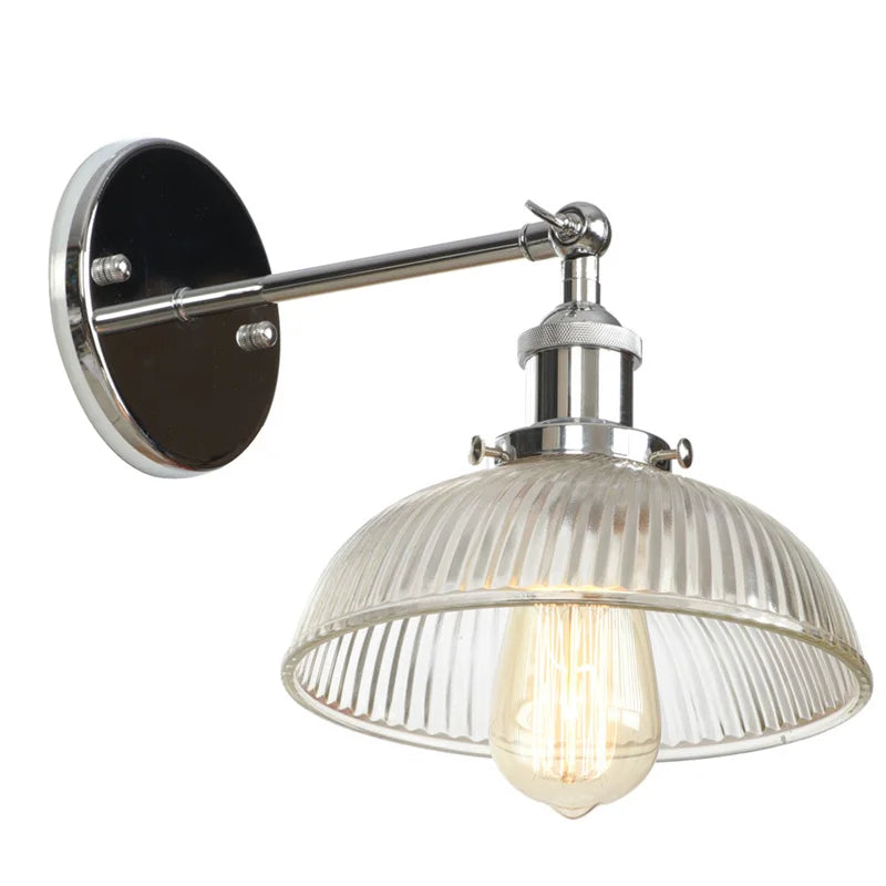 DecorBites™ Clear Glass LED Wall Sconce | Industrial Rural Stair Light Fixtures