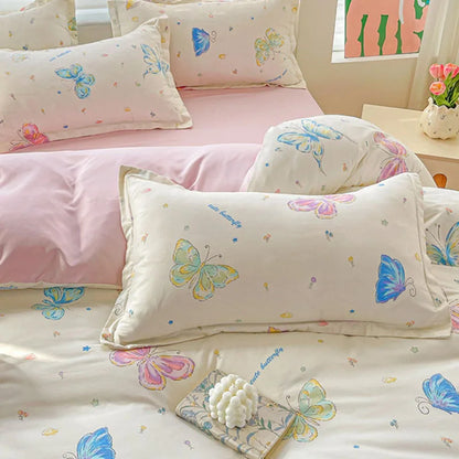 DecorBites™ Cozy Cotton Bedding Set for Double Bed, Autumn Winter Duvet Cover Kit