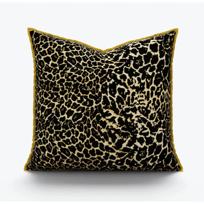 DecorBites™ Gold Zebra Pattern Jacquard Pillow Cover - Modern Luxury Decor
