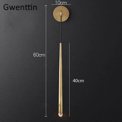 DecorBites™ Crystal Water Drop Wall Sconce for Bathroom & Bedroom, Gold LED Mirror Light