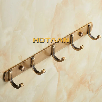 DecorBites™ Antique Black Robe Hook, Brass Finish Bathroom Hardware, Wall Hook, Clothes Hook.