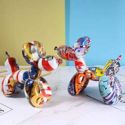 DecorBites™ Balloon Dog Figurine: Resin Nordic Home Decor Sculpture & Statue