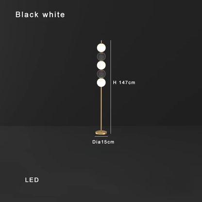 DecorBites™ Brass Floor Lamp for Living Room & Bedside Decor