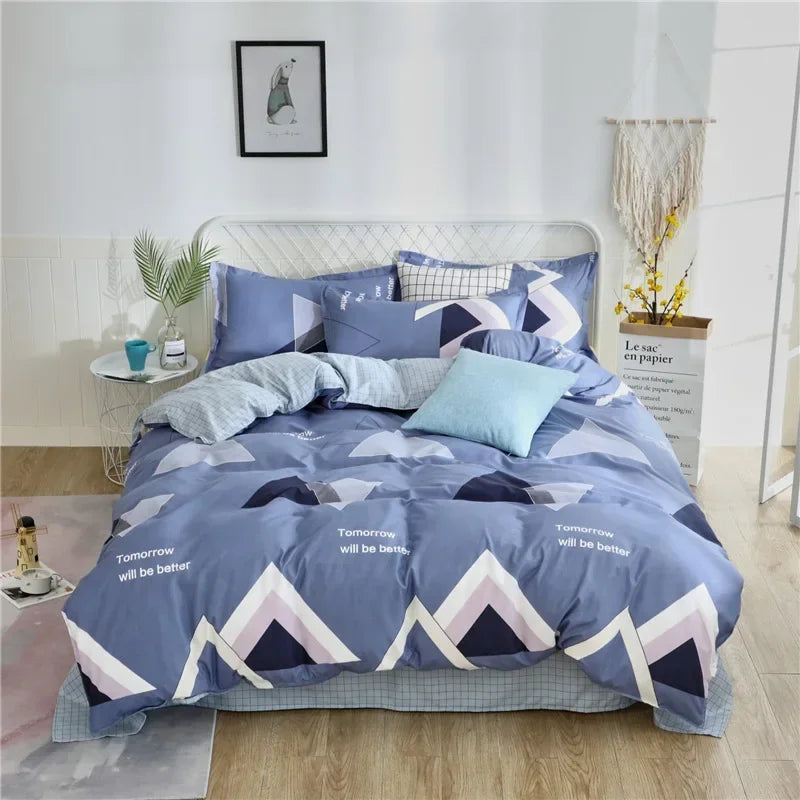 DecorBites™ Cartoon King Size Duvet Set 220x240 with Pillowcase - Skin Friendly & Comfortable