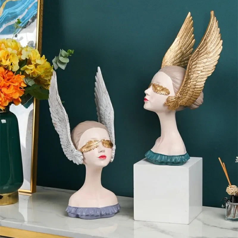 DecorBites™ Angel Girl Statue with Dreams, Room Decor Sculptures, Birthday Gift