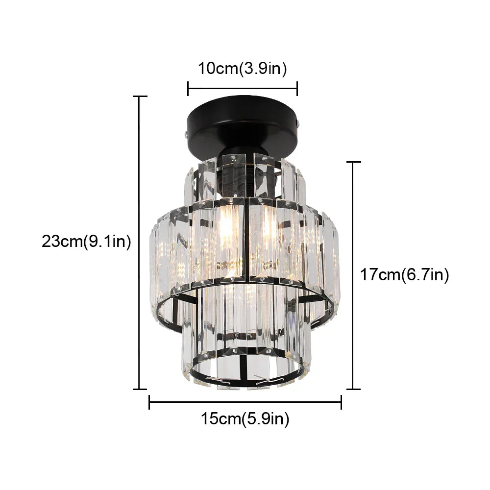 DecorBites™ Crystal LED Ceiling Light Chandelier for Bedroom Living Room Dining Room