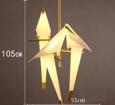 DecorBites™ Crane Chandelier Iron LED Light for Bedroom Dining Children's Room